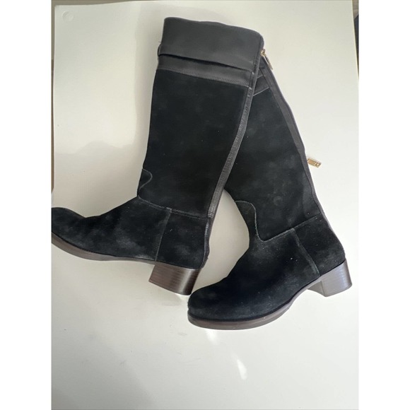 Tory Burch Jenna Suede Leather Knee High Black Women's Size 6.5 M - Picture 5 of 9